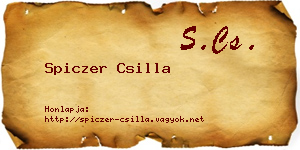 Spiczer Csilla névjegykártya